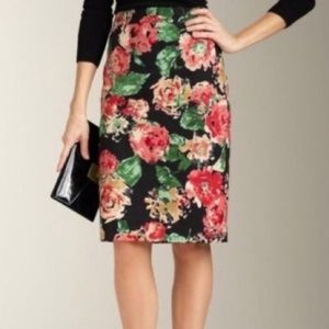 Talbots Floral Pencil Skirt